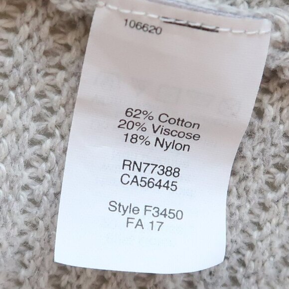 Madewell Seabank Light Grey Knit Open Front Waterfall Cardigan Sweater Medium M - Picture 13 of 13